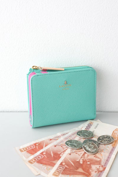 LANVIN en Bleu ランバン オン ブルー リュクサンブールカラー 小銭入れ付き二つ折り財布 482023
