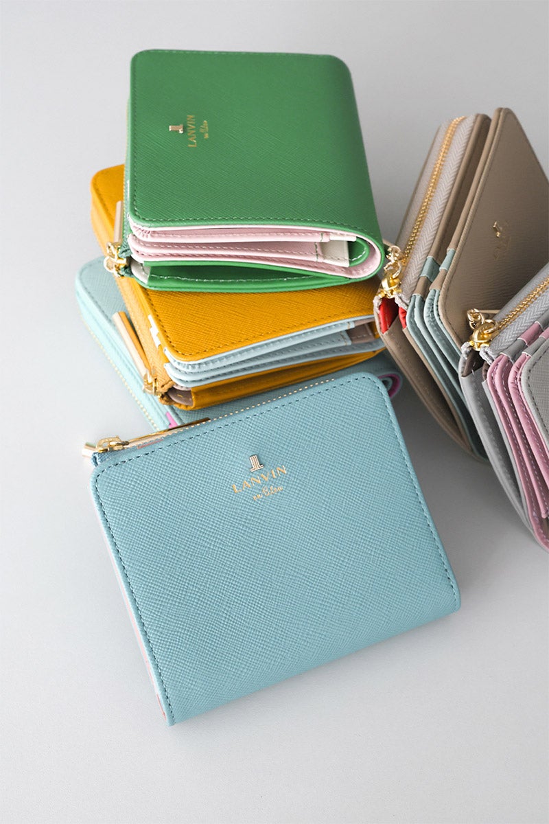 LANVIN en Bleu ランバン オン ブルー リュクサンブールカラー 小銭入れ付き二つ折り財布 482023