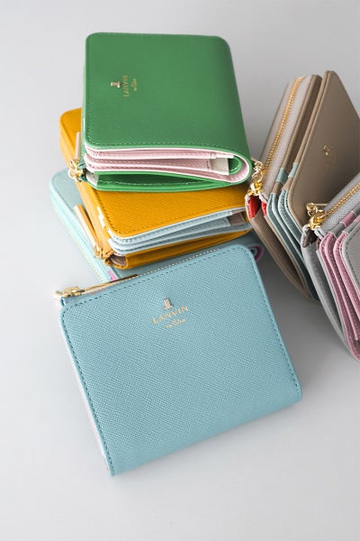 LANVIN en Bleu ランバン オン ブルー リュクサンブールカラー 小銭入れ付き二つ折り財布 482023