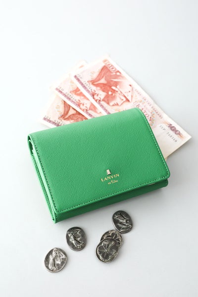 LANVIN en Bleu ランバン オン ブルー リュクサンブールカラー 小銭入れ付き二つ折り財布 482037