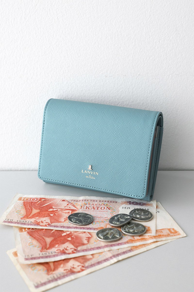 LANVIN en Bleu ランバン オン ブルー リュクサンブールカラー 小銭入れ付き二つ折り財布 482037