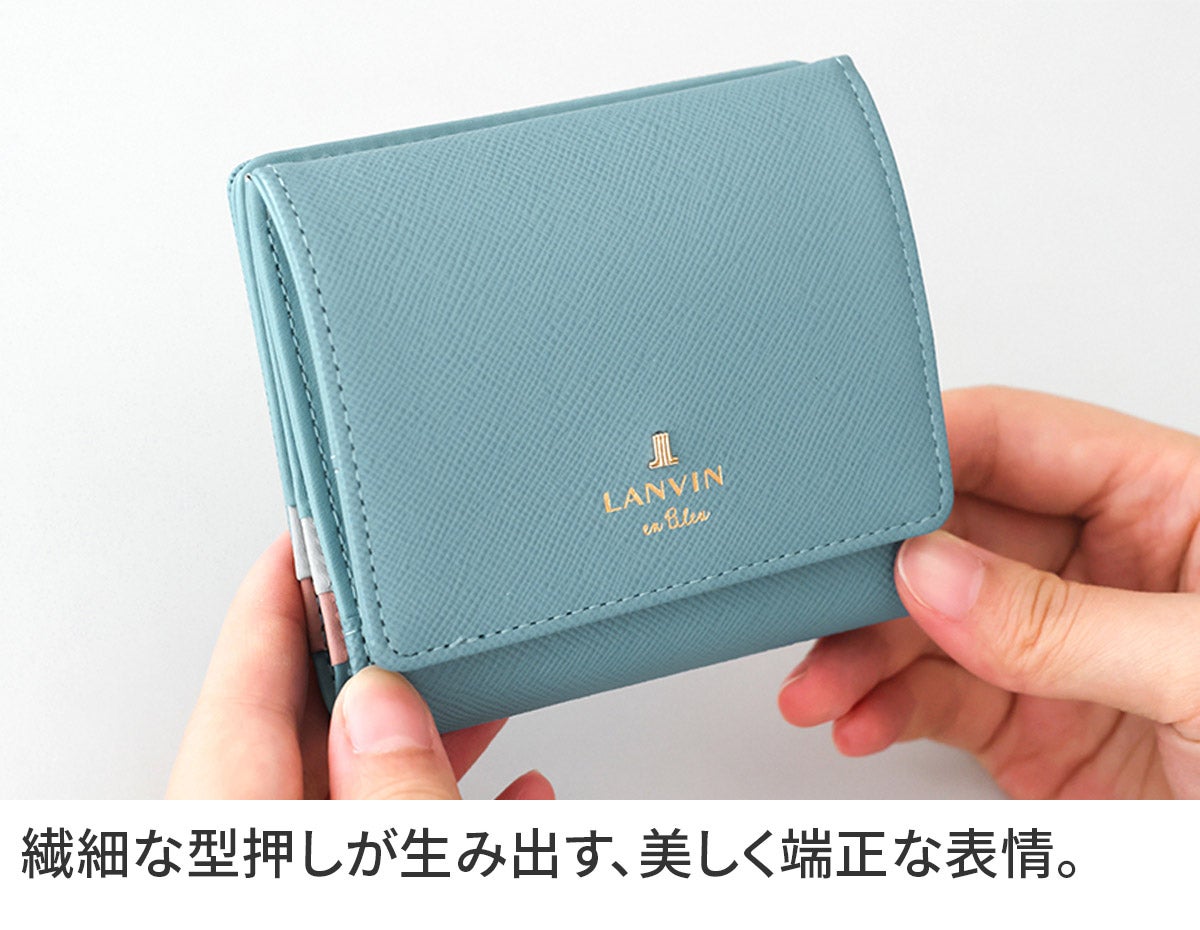 LANVIN en Bleu ランバン オン ブルー リュクサンブールカラー 小銭入れ付き二つ折り財布 482038