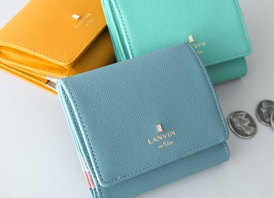 LANVIN en Bleu ランバン オン ブルー リュクサンブールカラー 小銭入れ付き二つ折り財布 482038