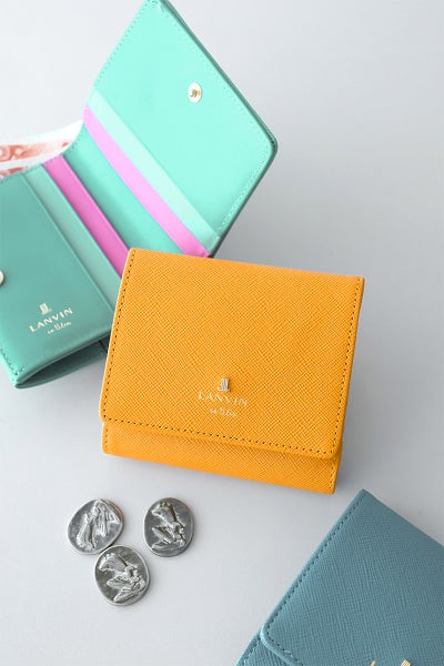 LANVIN en Bleu ランバン オン ブルー リュクサンブールカラー 小銭入れ付き二つ折り財布 482038