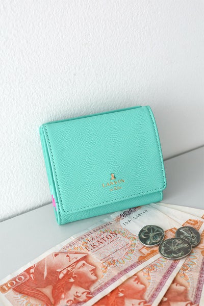LANVIN en Bleu ランバン オン ブルー リュクサンブールカラー 小銭入れ付き二つ折り財布 482038