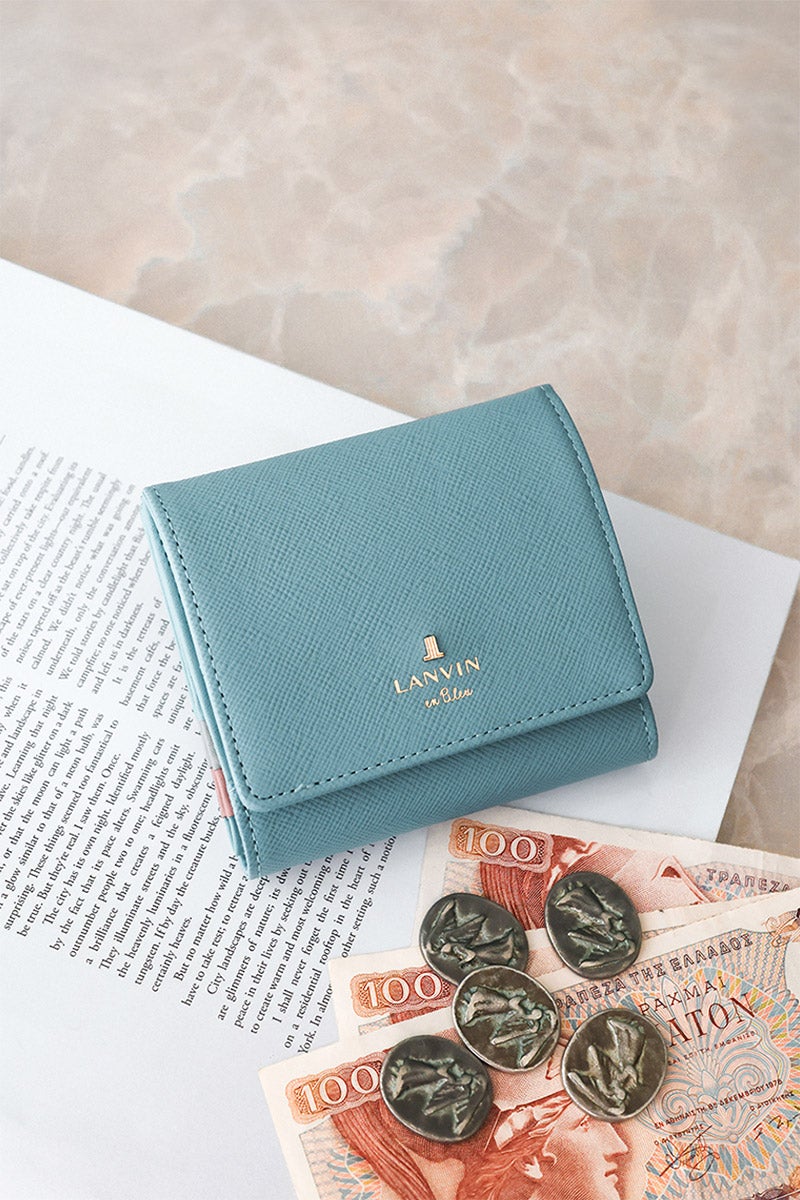 LANVIN en Bleu ランバン オン ブルー リュクサンブールカラー 小銭入れ付き二つ折り財布 482038