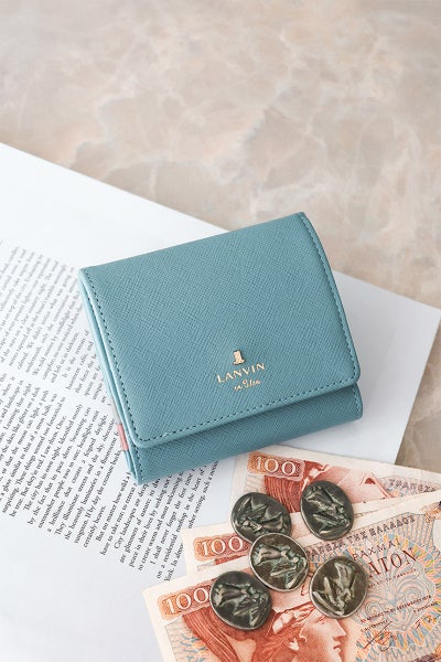 LANVIN en Bleu ランバン オン ブルー リュクサンブールカラー 小銭入れ付き二つ折り財布 482038