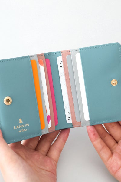 LANVIN en Bleu ランバン オン ブルー リュクサンブールカラー 小銭入れ付き二つ折り財布 482038
