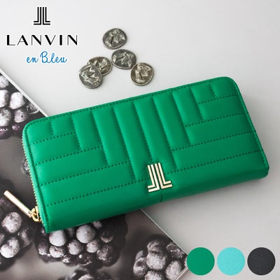 LANVIN en Bleu ランバン オン ブルー ベルシー 小銭入れ付き長財布（ラウンドファスナー式 ） 482660