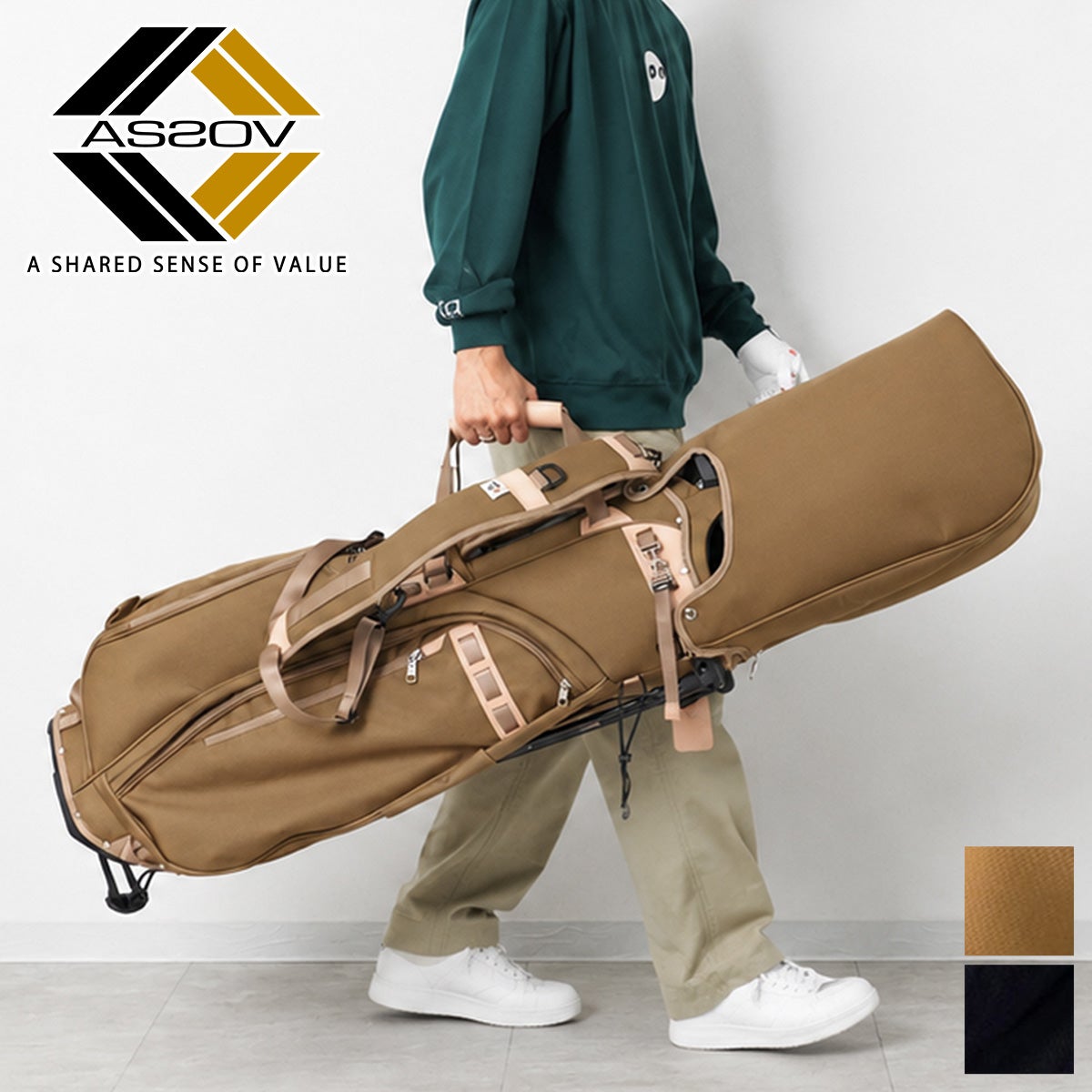 AS2OV アッソブ GOLF EXCLUSIVE BALLISTIC NYLON キャディバッグ 062200