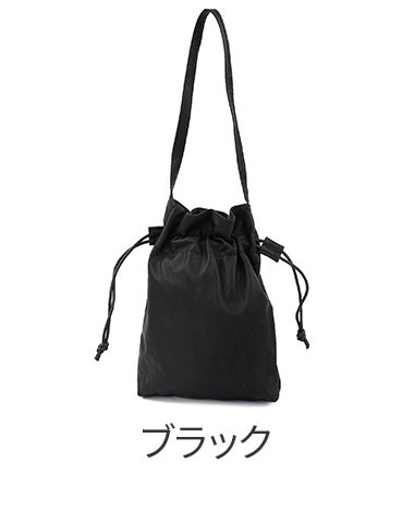 MR.OLIVE E.O.I ミスターオリーブ イーオーアイ IMPERMA-LEATHER インパーマレザー DRAWSTRING BAG ME698