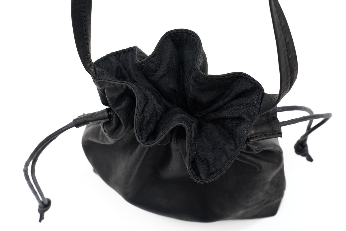 MR.OLIVE E.O.I ミスターオリーブ イーオーアイ IMPERMA-LEATHER インパーマレザー DRAWSTRING BAG ME698