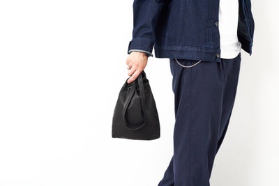 MR.OLIVE E.O.I ミスターオリーブ イーオーアイ IMPERMA-LEATHER インパーマレザー DRAWSTRING BAG ME698