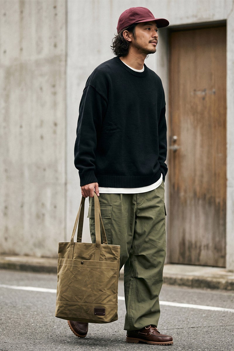 BAGGY PORT バギーポート ロウビキパラフィン 帆布 トートバッグ GRN-1514ST