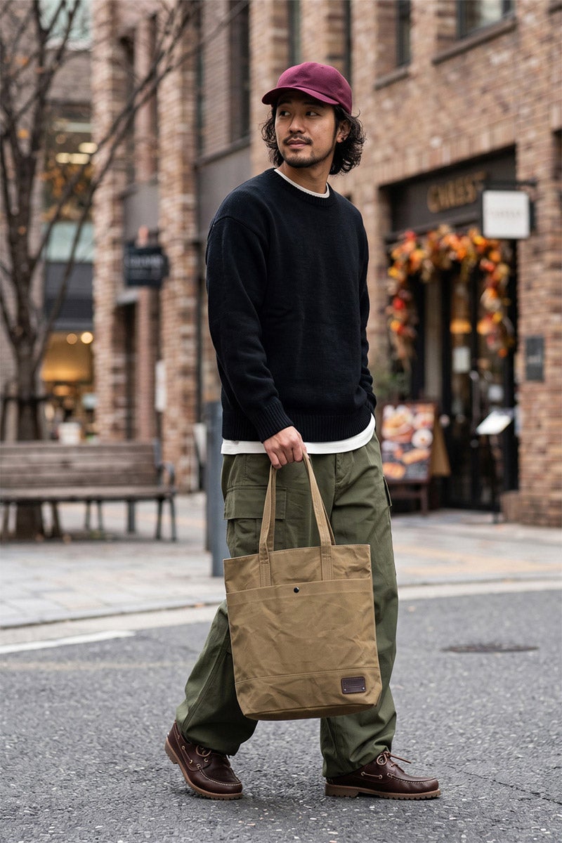 BAGGY PORT バギーポート ロウビキパラフィン 帆布 トートバッグ GRN-1514ST