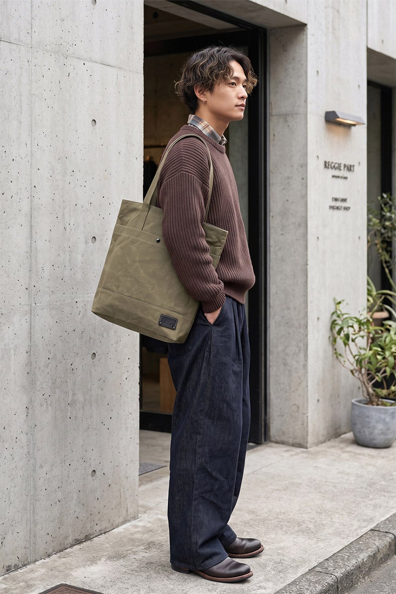 BAGGY PORT バギーポート ロウビキパラフィン 帆布 トートバッグ GRN-1514ST