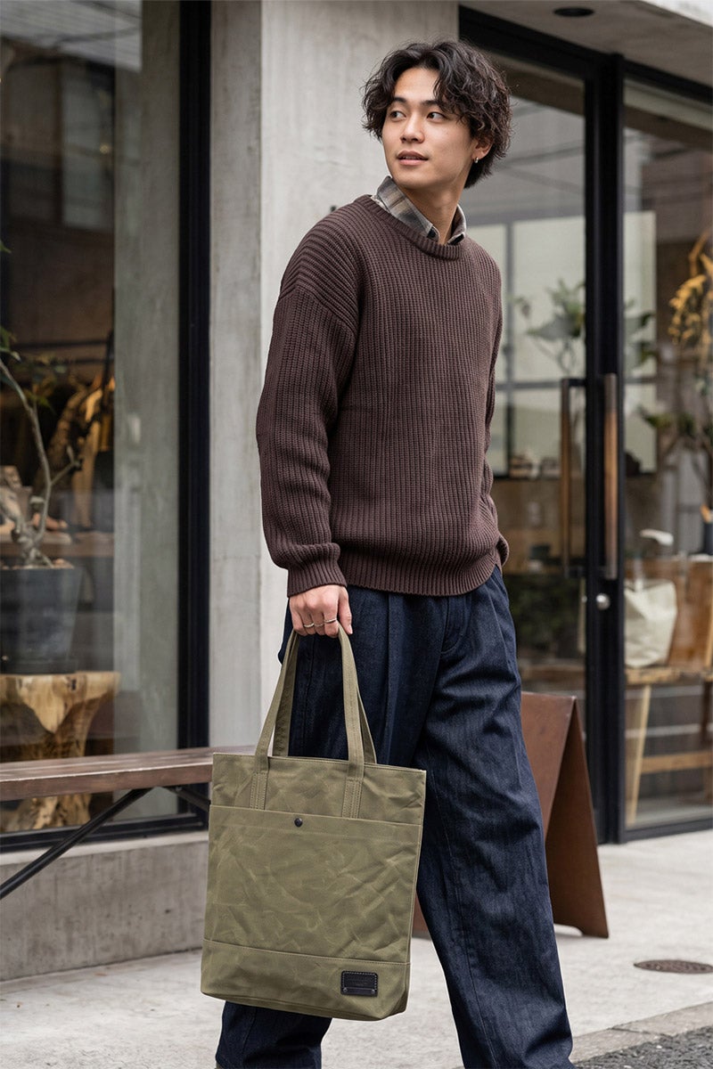 BAGGY PORT バギーポート ロウビキパラフィン 帆布 トートバッグ GRN-1514ST