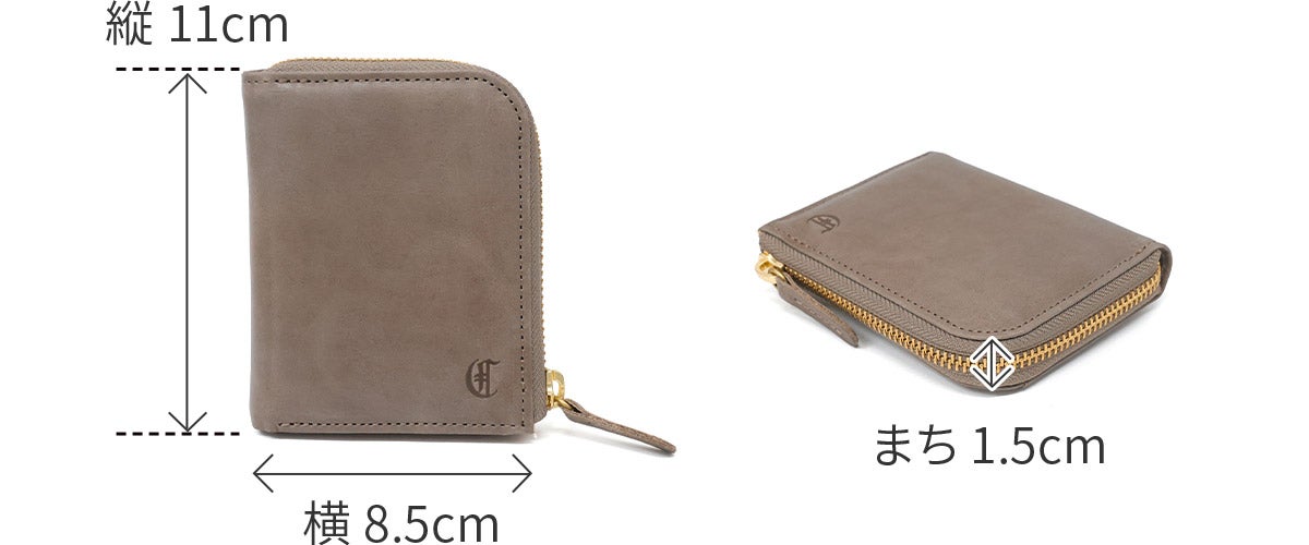 CLEDRAN クレドラン EPON エポン 小銭入れ付き二つ折り財布（L字ファスナー式） CR-CL4004