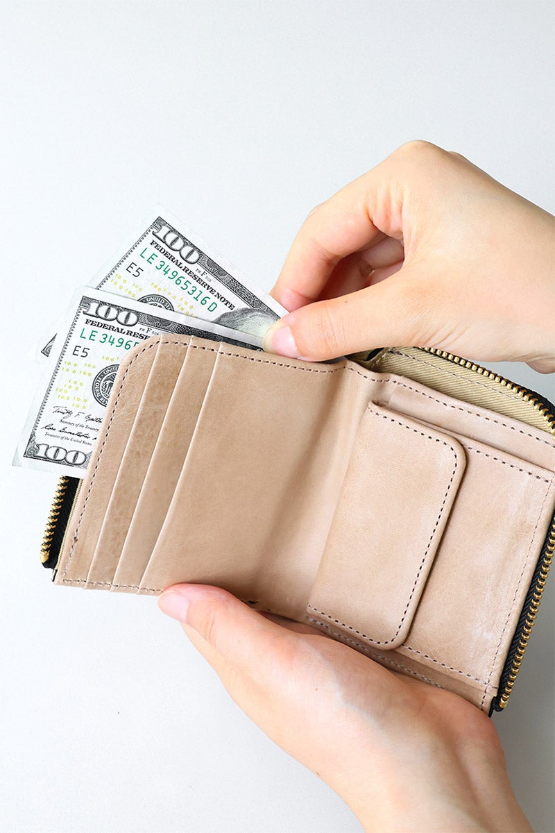 CLEDRAN クレドラン EPON エポン 小銭入れ付き二つ折り財布（L字ファスナー式） CR-CL4004