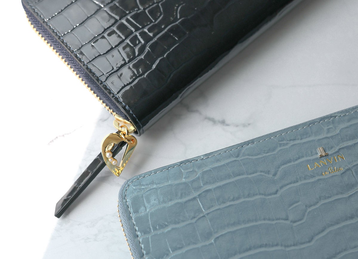 LANVIN en Bleu ランバン オン ブルー マゼンダ 小銭入れ付き長財布（ラウンドファスナー式 ） 481681