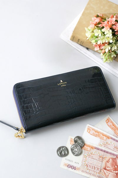 LANVIN en Bleu ランバン オン ブルー マゼンダ 小銭入れ付き長財布（ラウンドファスナー式 ） 481681
