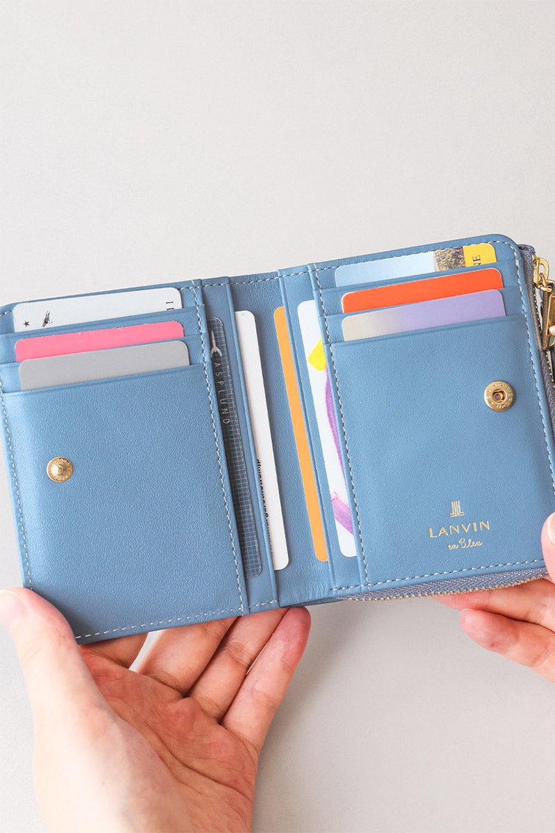 LANVIN en Bleu ランバン オン ブルー マゼンダ 小銭入れ付き二つ折り財布 481686