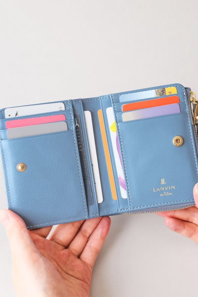 LANVIN en Bleu ランバン オン ブルー マゼンダ 小銭入れ付き二つ折り財布 481686