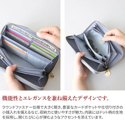 LANVIN en Bleu ランバン オン ブルー メラニー 小銭入れ付き長財布（ラウンドファスナー式 ） 483220
