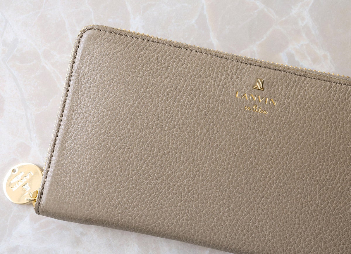LANVIN en Bleu ランバン オン ブルー メラニー 小銭入れ付き長財布（ラウンドファスナー式 ） 483220