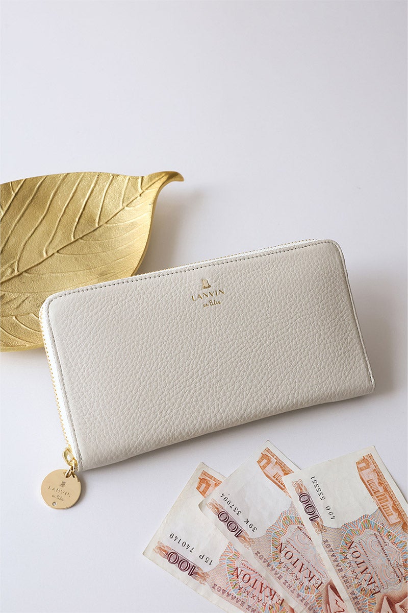 LANVIN en Bleu ランバン オン ブルー メラニー 小銭入れ付き長財布（ラウンドファスナー式 ） 483220