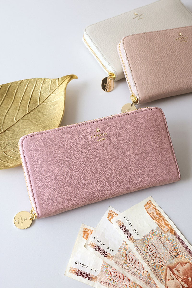 LANVIN en Bleu ランバン オン ブルー メラニー 小銭入れ付き長財布（ラウンドファスナー式 ） 483220