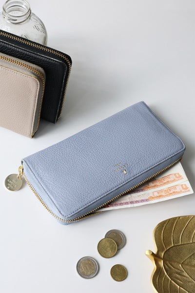 LANVIN en Bleu ランバン オン ブルー メラニー 小銭入れ付き長財布（ラウンドファスナー式 ） 483220