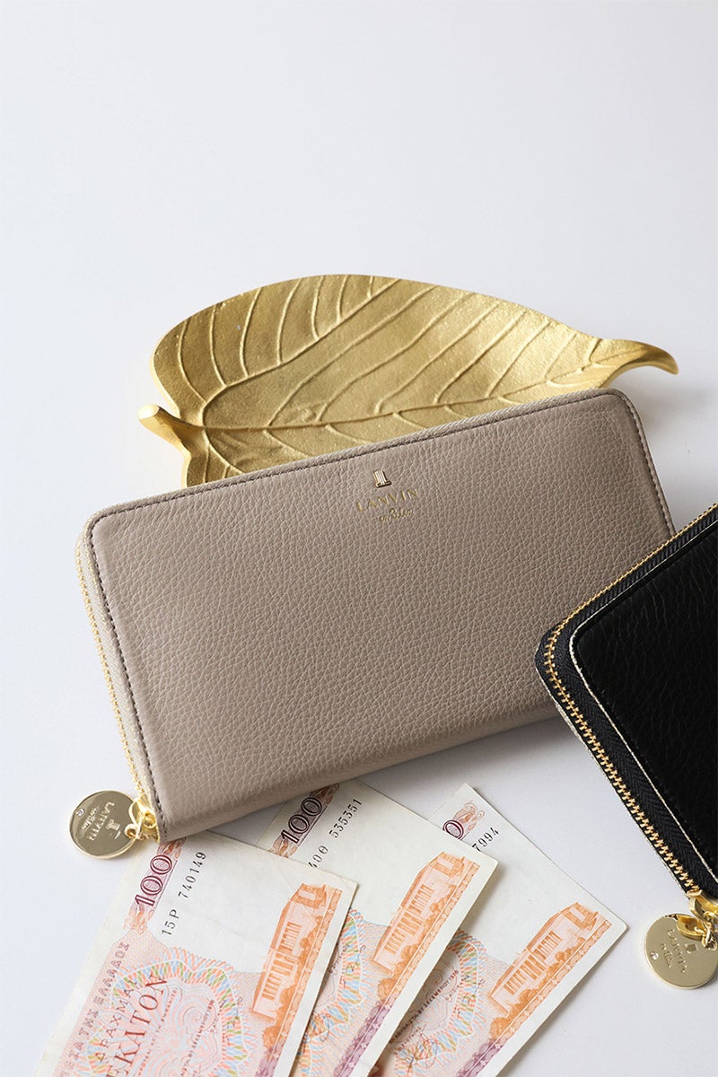 LANVIN en Bleu ランバン オン ブルー メラニー 小銭入れ付き長財布（ラウンドファスナー式 ） 483220