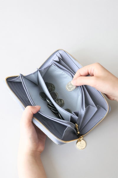 LANVIN en Bleu ランバン オン ブルー メラニー 小銭入れ付き長財布（ラウンドファスナー式 ） 483220