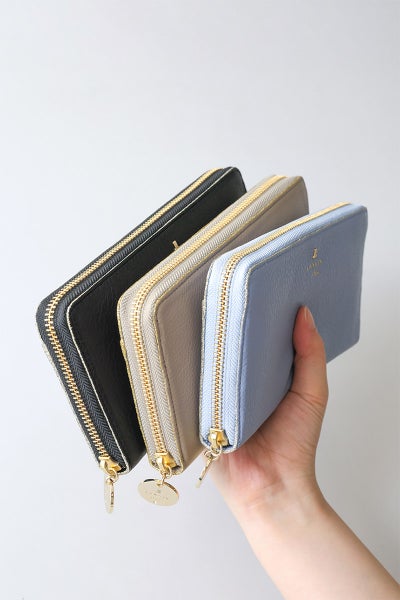 LANVIN en Bleu ランバン オン ブルー メラニー 小銭入れ付き長財布（ラウンドファスナー式 ） 483220