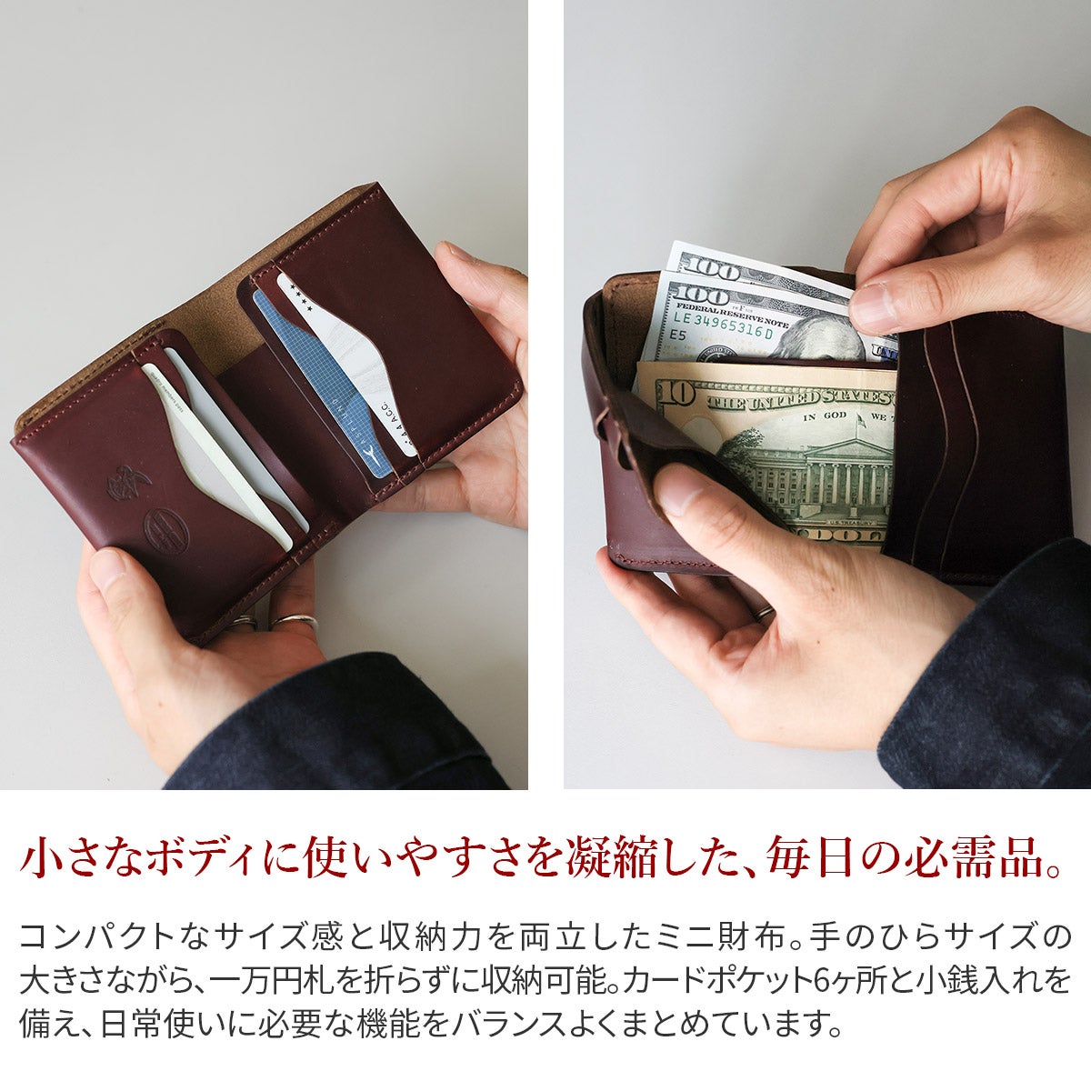 MR.OLIVE E.O.I ミスターオリーブ イーオーアイ HORWEEN CHROMEXCEL LEATHER ホーウィン クロムエクセルレザー MINI WALLET ME116H