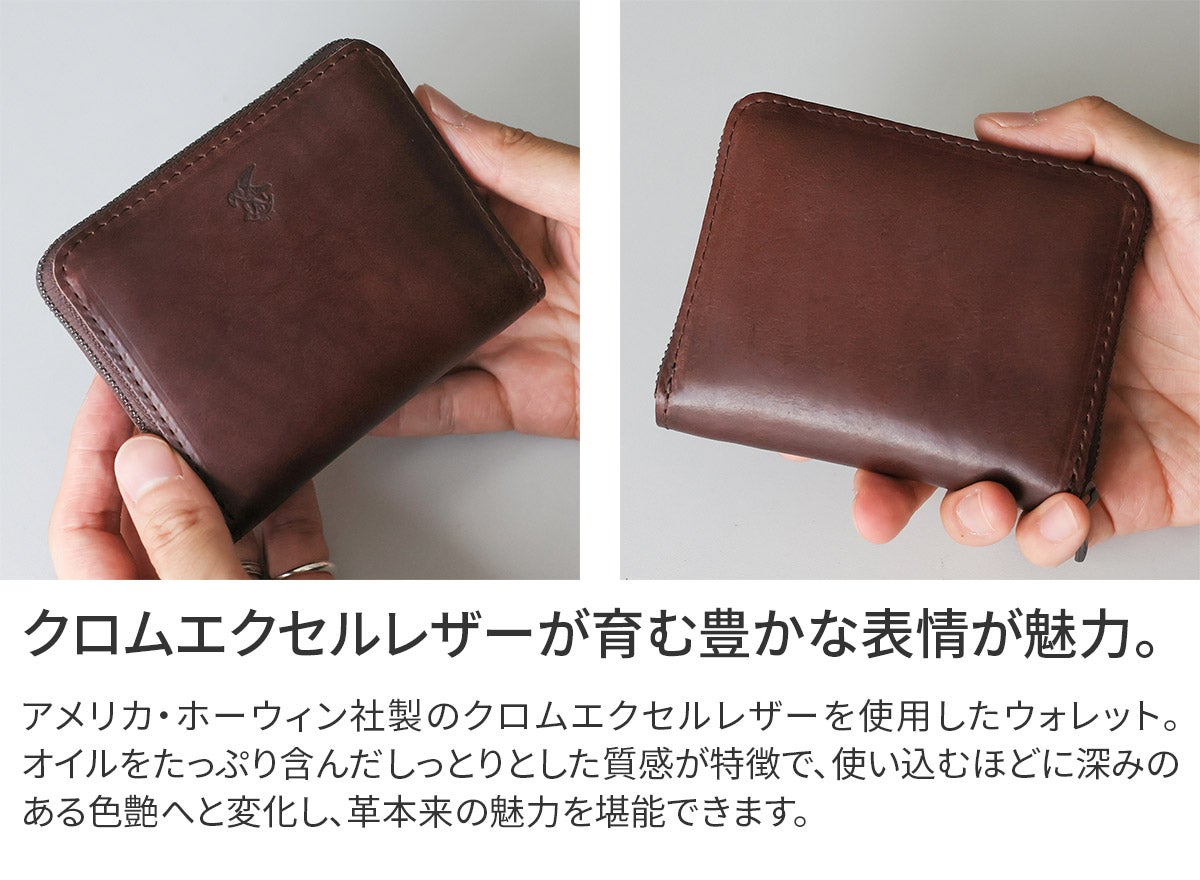 MR.OLIVE E.O.I ミスターオリーブ イーオーアイ HORWEEN CHROMEXCEL LEATHER ホーウィン クロムエクセルレザー COMPACT ZIP WALLET ME123H