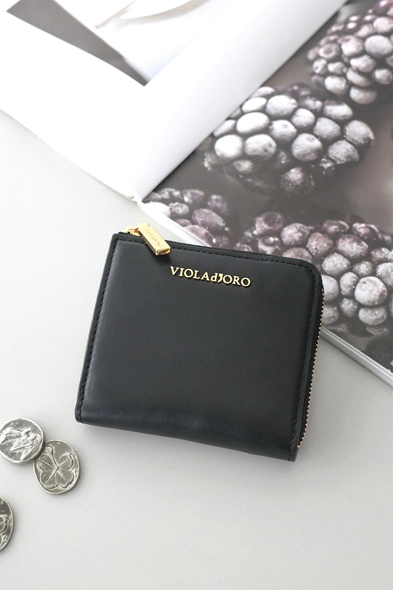 VIOLAd'ORO ヴィオラドーロ PORTA ポルタ 小銭入れ付き二つ折り財布（L字ファスナー式） V-5089