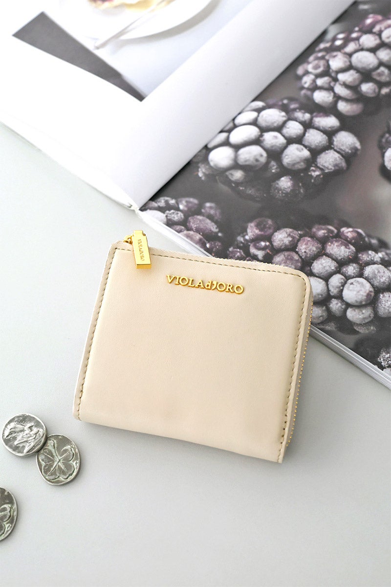 VIOLAd'ORO ヴィオラドーロ PORTA ポルタ 小銭入れ付き二つ折り財布（L字ファスナー式） V-5089