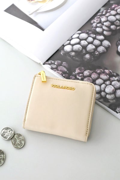 VIOLAd'ORO ヴィオラドーロ PORTA ポルタ 小銭入れ付き二つ折り財布（L字ファスナー式） V-5089