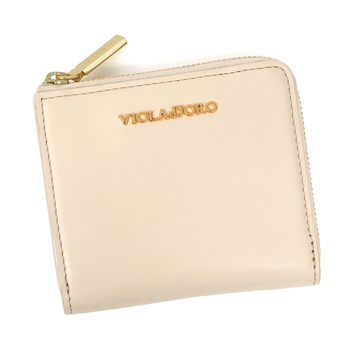 VIOLAd'ORO ヴィオラドーロ PORTA ポルタ 小銭入れ付き二つ折り財布（L字ファスナー式） V-5089