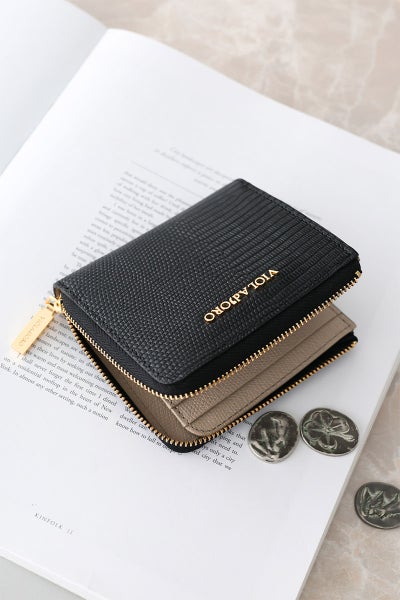 VIOLAd'ORO ヴィオラドーロ PORTA ポルタ 小銭入れ付き二つ折り財布（L字ファスナー式） V-5090