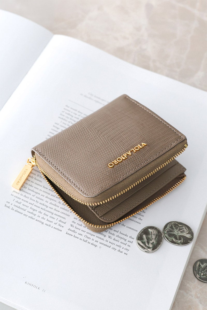VIOLAd'ORO ヴィオラドーロ PORTA ポルタ 小銭入れ付き二つ折り財布（L字ファスナー式） V-5090