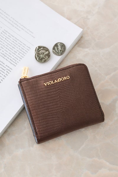 VIOLAd'ORO ヴィオラドーロ PORTA ポルタ 小銭入れ付き二つ折り財布（L字ファスナー式） V-5090