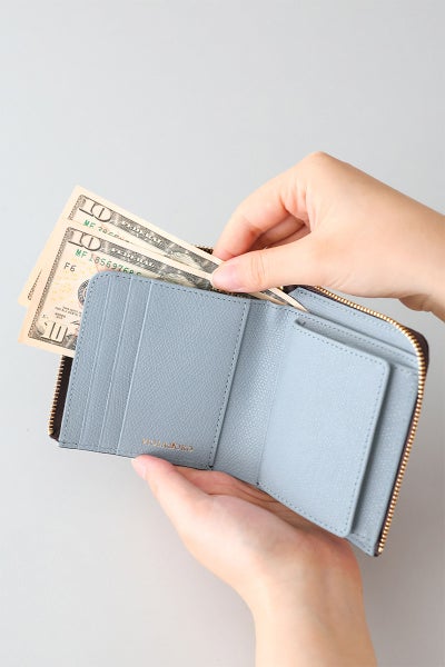 VIOLAd'ORO ヴィオラドーロ PORTA ポルタ 小銭入れ付き二つ折り財布（L字ファスナー式） V-5090