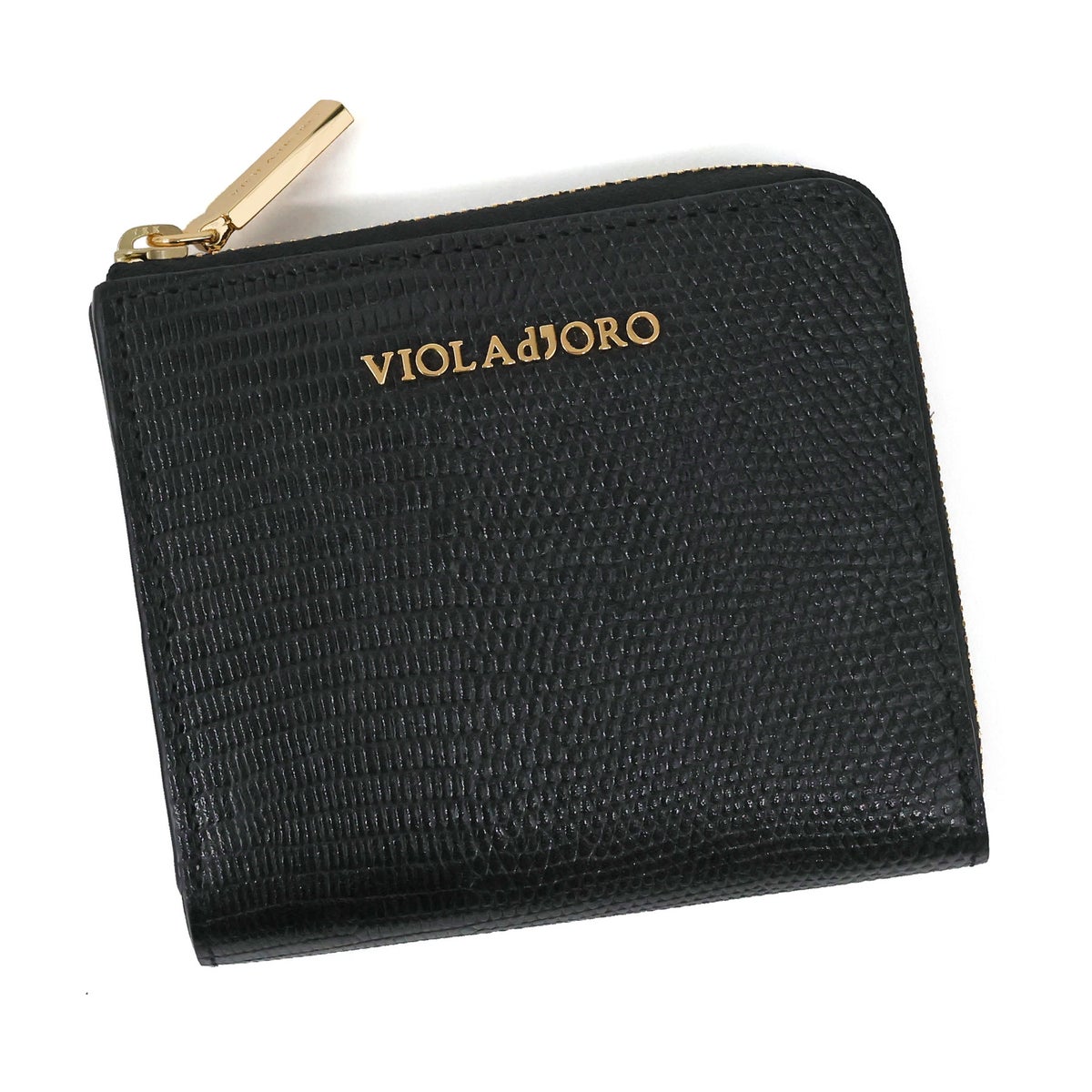 VIOLAd'ORO ヴィオラドーロ PORTA ポルタ 小銭入れ付き二つ折り財布（L字ファスナー式） V-5090
