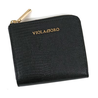 VIOLAd'ORO ヴィオラドーロ PORTA ポルタ 小銭入れ付き二つ折り財布（L字ファスナー式） V-5090