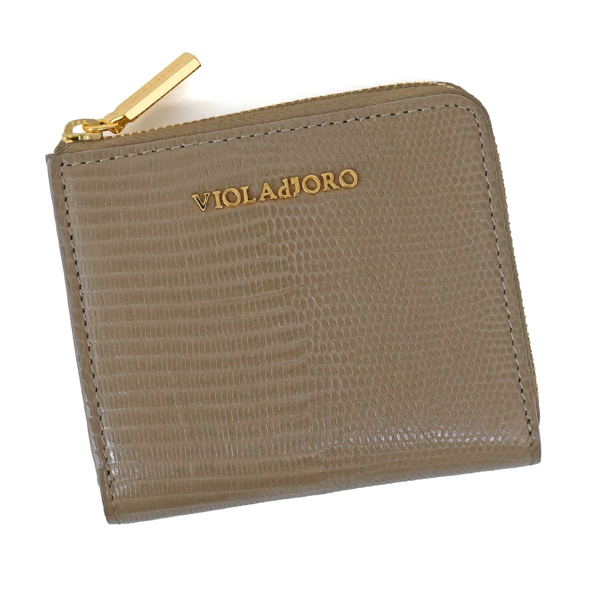 VIOLAd'ORO ヴィオラドーロ PORTA ポルタ 小銭入れ付き二つ折り財布（L字ファスナー式） V-5090