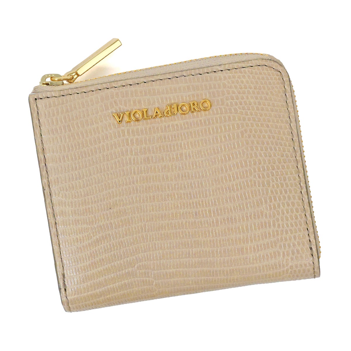 VIOLAd'ORO ヴィオラドーロ PORTA ポルタ 小銭入れ付き二つ折り財布（L字ファスナー式） V-5090