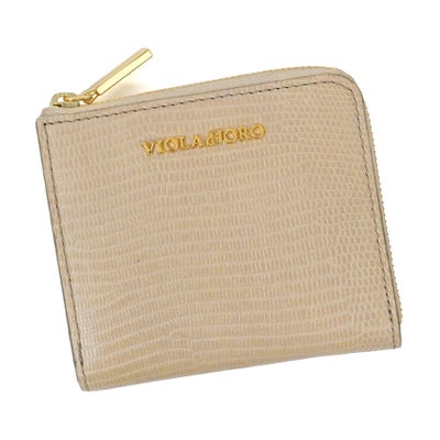VIOLAd'ORO ヴィオラドーロ PORTA ポルタ 小銭入れ付き二つ折り財布（L字ファスナー式） V-5090
